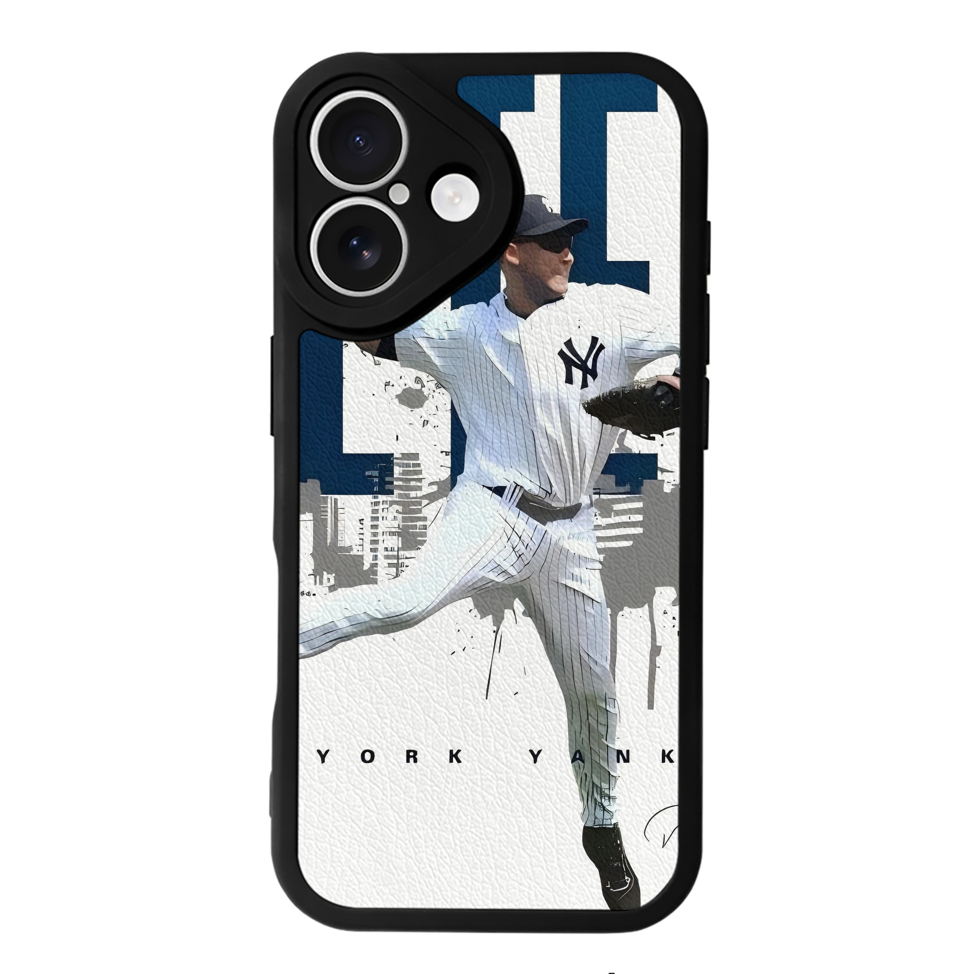 Derek Jeter 57 IPhone 16 Silicone Leather Case – UV Print, Lambskin Texture – Perfect Fit, Wireless Charging Compatible, Scratch Resistant, Precise Cutouts – Stylish Protection For IPhone 16